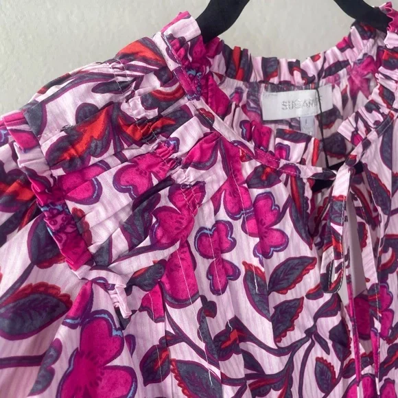 Sugarlips Pink and Purple Floral Blouse - Picture 7 of 8